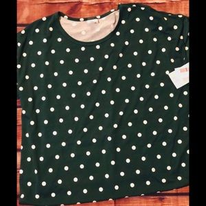 New with tags Lularoe Irma polka dot